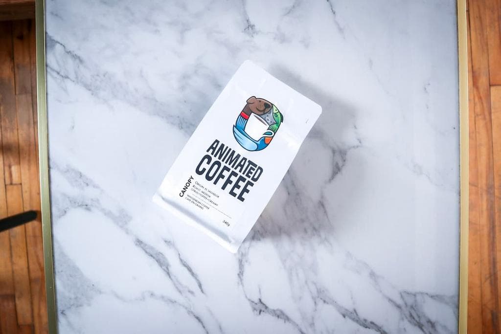 A bag of coffee from Animated Coffee. Available at Carlington Coffee House in Ottawa.